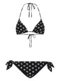Dolce & Gabbana DG-logo print triangle-cup bikini set - Black
