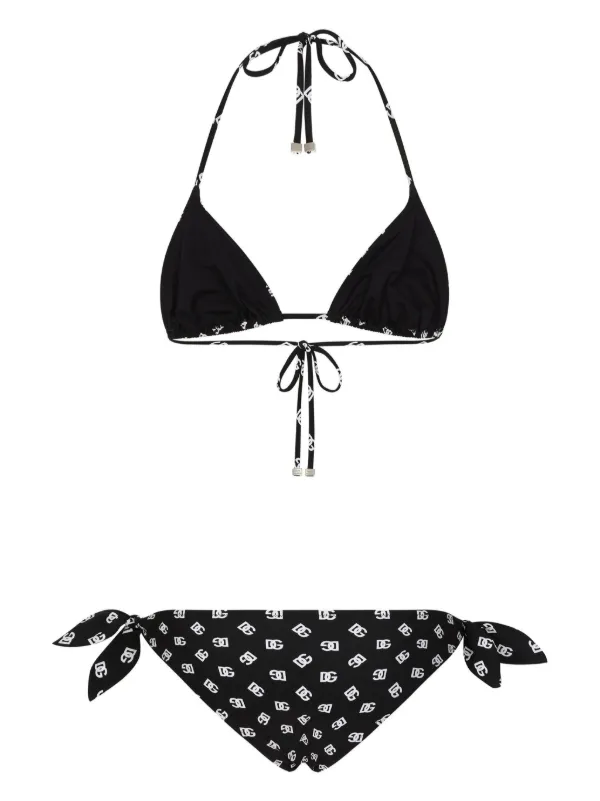 ドルチェ&ガッバーナ トライアングルビキニ 三角ビキニ レディース水着 ブラック Dolce & Gabbana トライアングル ビキニ | ブラック | FARFETCH JP