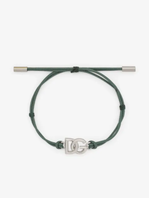 Dolce & Gabbana DG logo charm cord bracelet