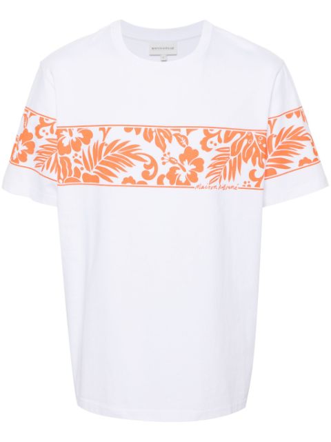 Maison Kitsune floral-print cotton T-shirt Men