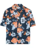 Maison Kitsuné floral-print ripstop shirt - Blue