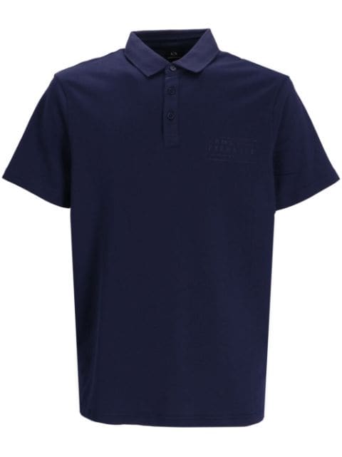 Armani Exchange logo-print cotton polo shirt 