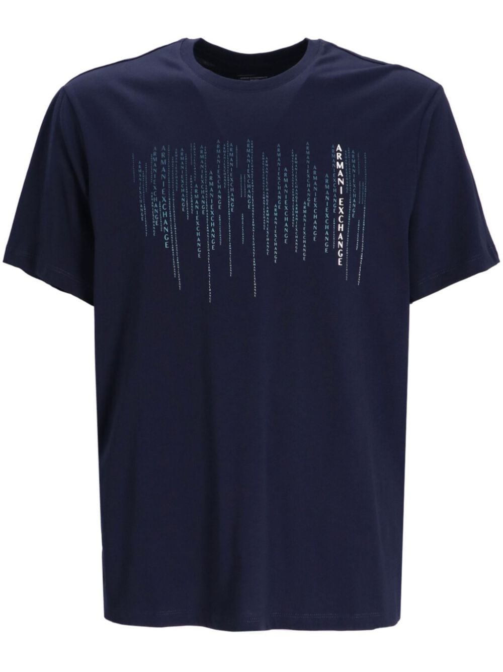 Armani Exchange Logo-print Cotton T-shirt In Blue