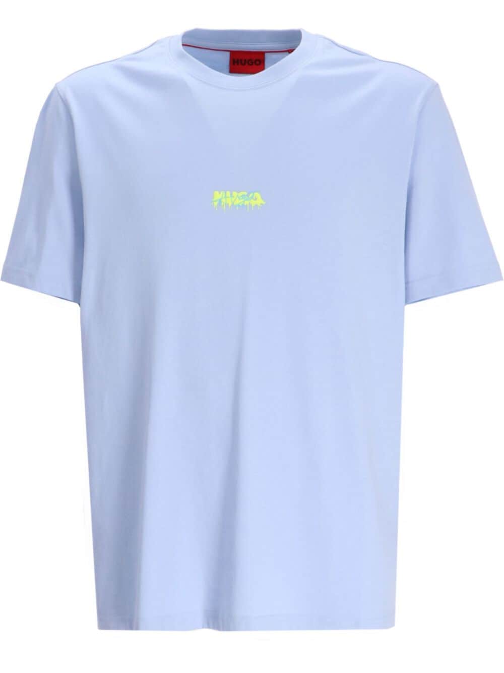 Hugo Logo-print Cotton T-shirt In Blue