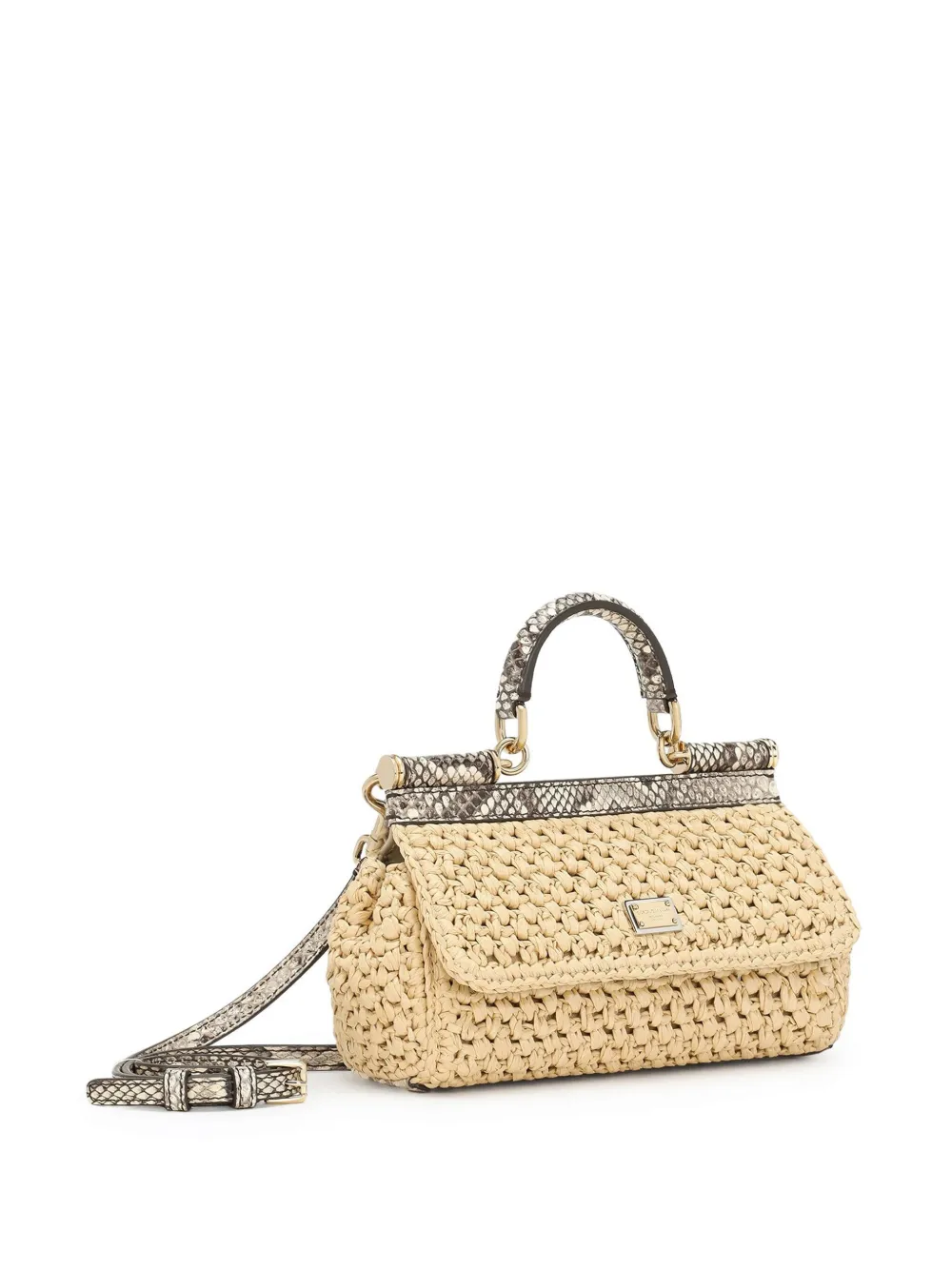 Dolce & Gabbana Geweven shopper Beige
