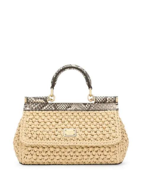 Dolce & Gabbana small Sicily interwoven tote bag