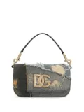 Dolce & Gabbana logo plaque patchwork denim cross body bag - Blue