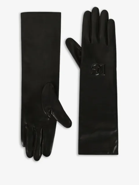 Dolce & Gabbana guantes con logo en relieve