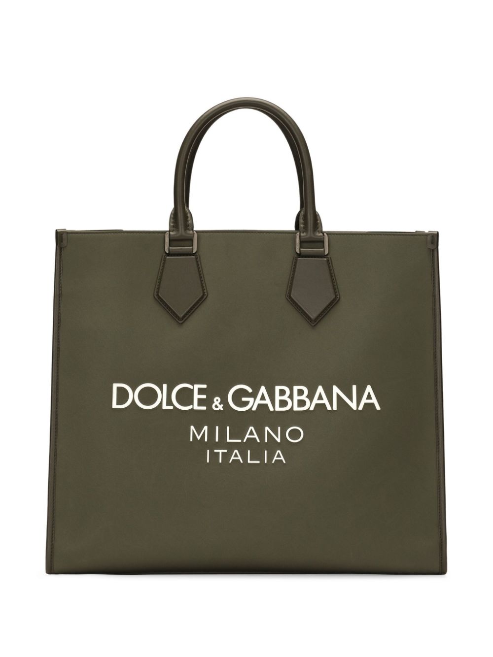 Dolce & Gabbana Large Logo-print Tote Bag In Green