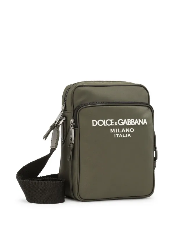 Dolce&Gabbanaナイロン製 黒 メンズボディバッグ Dolce & Gabbana logo-lettering Cross Body Bag | Green | FARFETCH