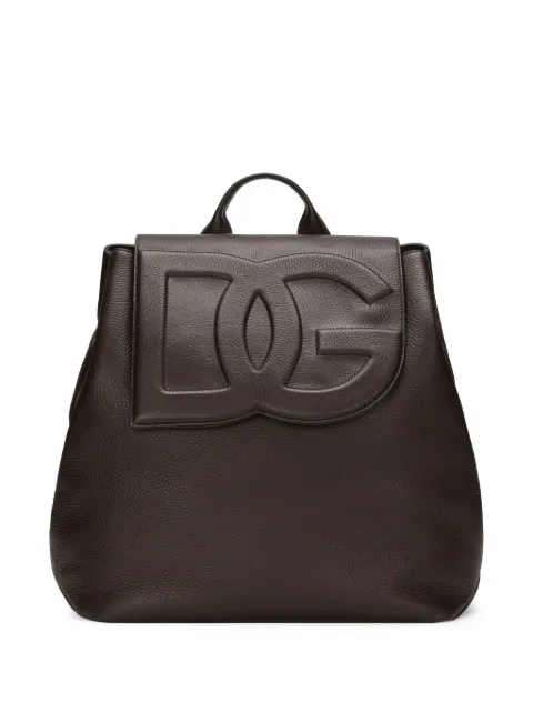 Dolce & Gabbana logo-embossed leather-blend bag