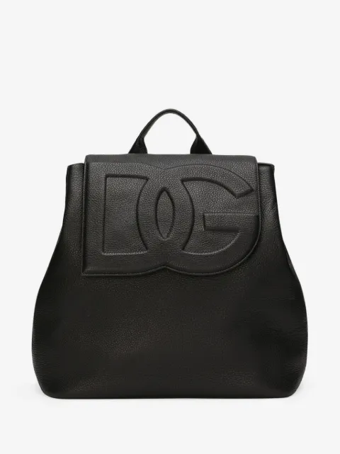 Dolce & Gabbana logo-embossed leather backpack