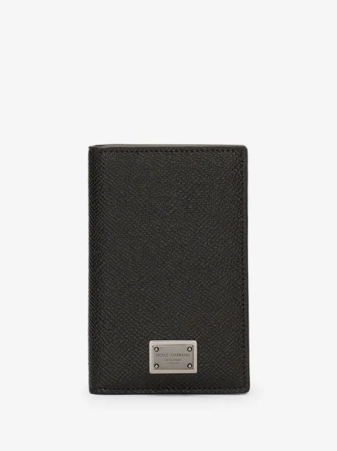 Dolce & Gabbana Dauphine-print calfskin bifold card holder