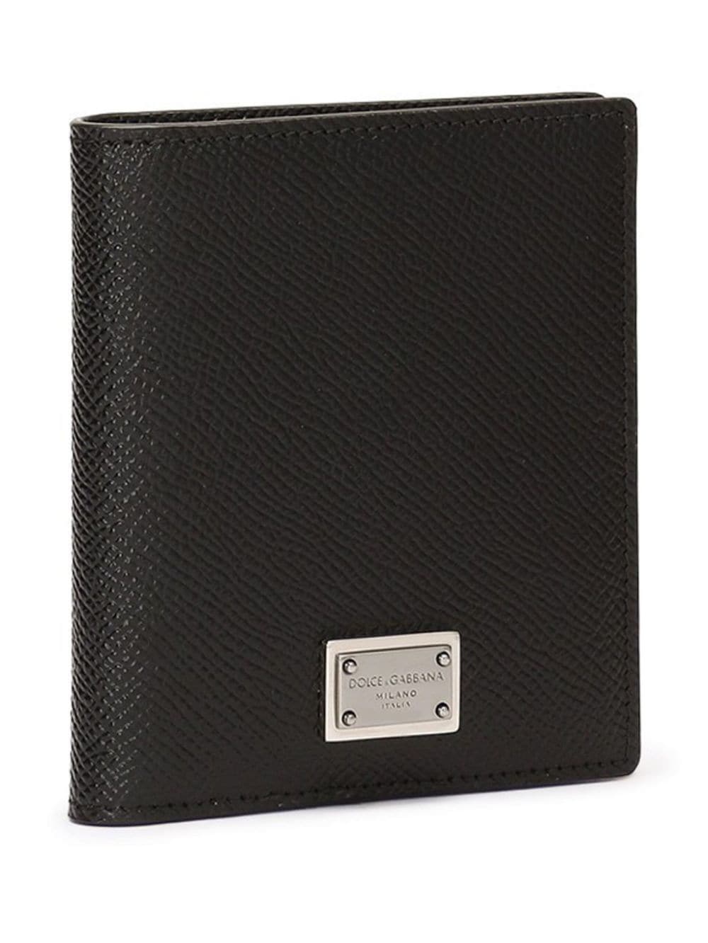 Shop Dolce & Gabbana Dauphine-print Bi-fold Card Holder In Black