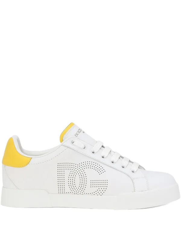 【Dolce&Gabbana】ロゴ ロートップ スニーカー ホワイト カーフ Dolce & Gabbana logo-embellished low-top Sneakers | White