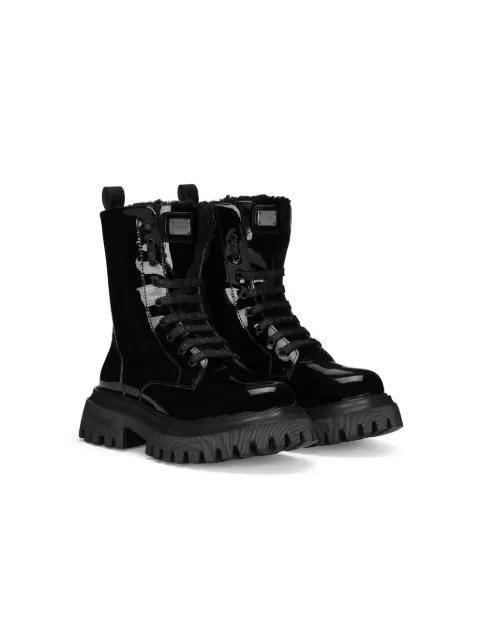 Dolce & Gabbana Kids leather ankle boots