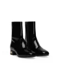 Dolce & Gabbana Kids patent leather ankle boots - Black