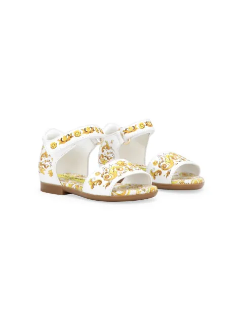 Dolce & Gabbana Kids Majolica-print leather sandals