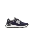 Dolce & Gabbana Kids DG-appliqué touch-strap sneakers - Blue