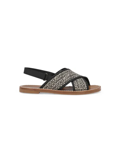 Dolce & Gabbana Kids logo-print canvas sandals