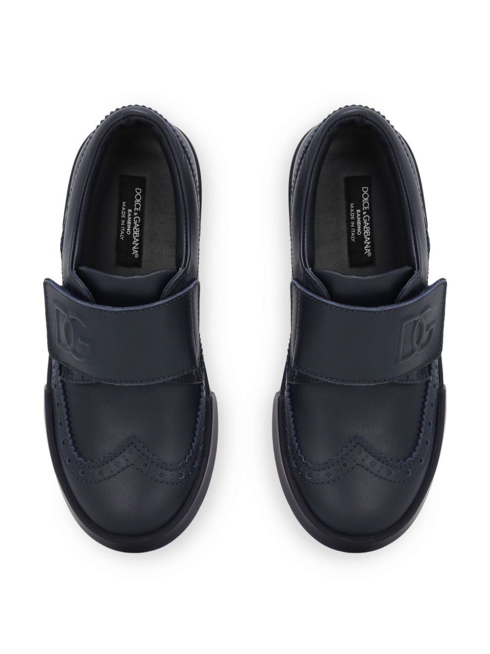 Dolce & Gabbana Kids DG leather brogues Blue