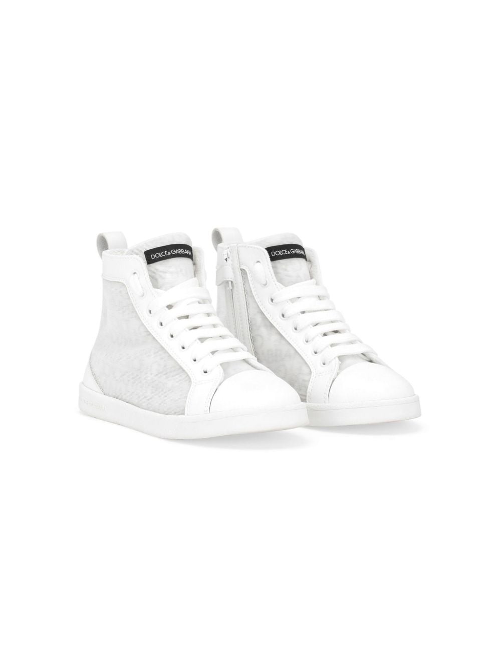 Dolce & Gabbana Kids logo-print mesh sneakers White