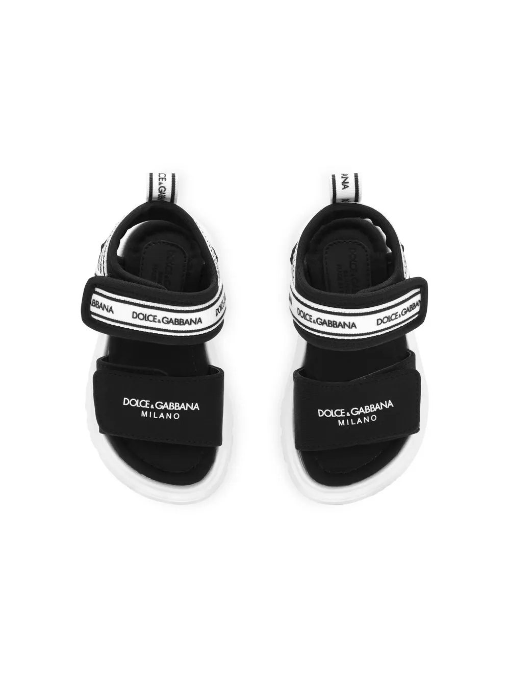 Dolce & Gabbana Kids Sandalen met logoprint Zwart