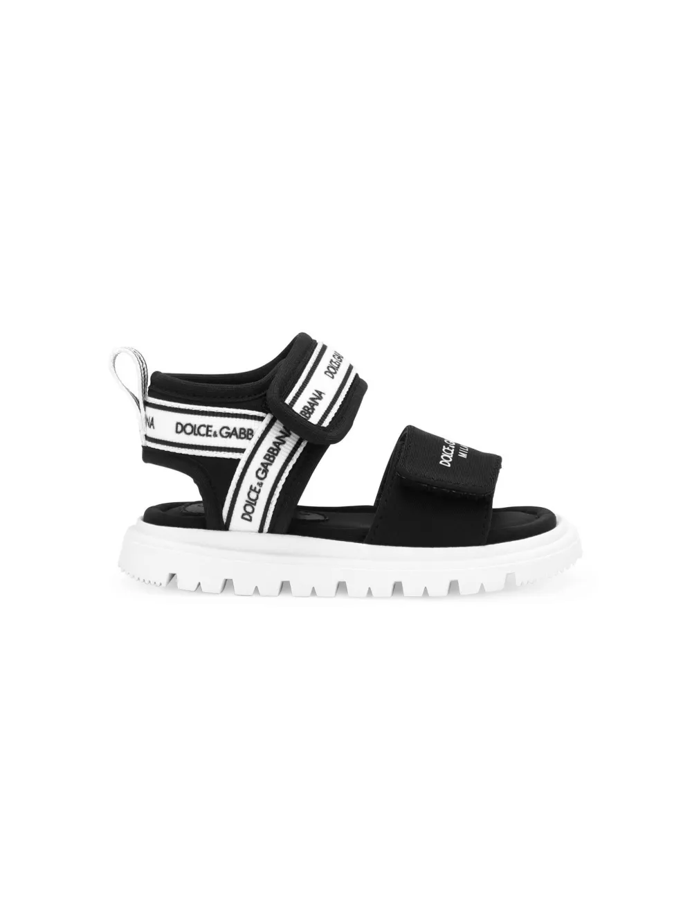 Dolce & Gabbana Kids Sandalen met logoprint Zwart