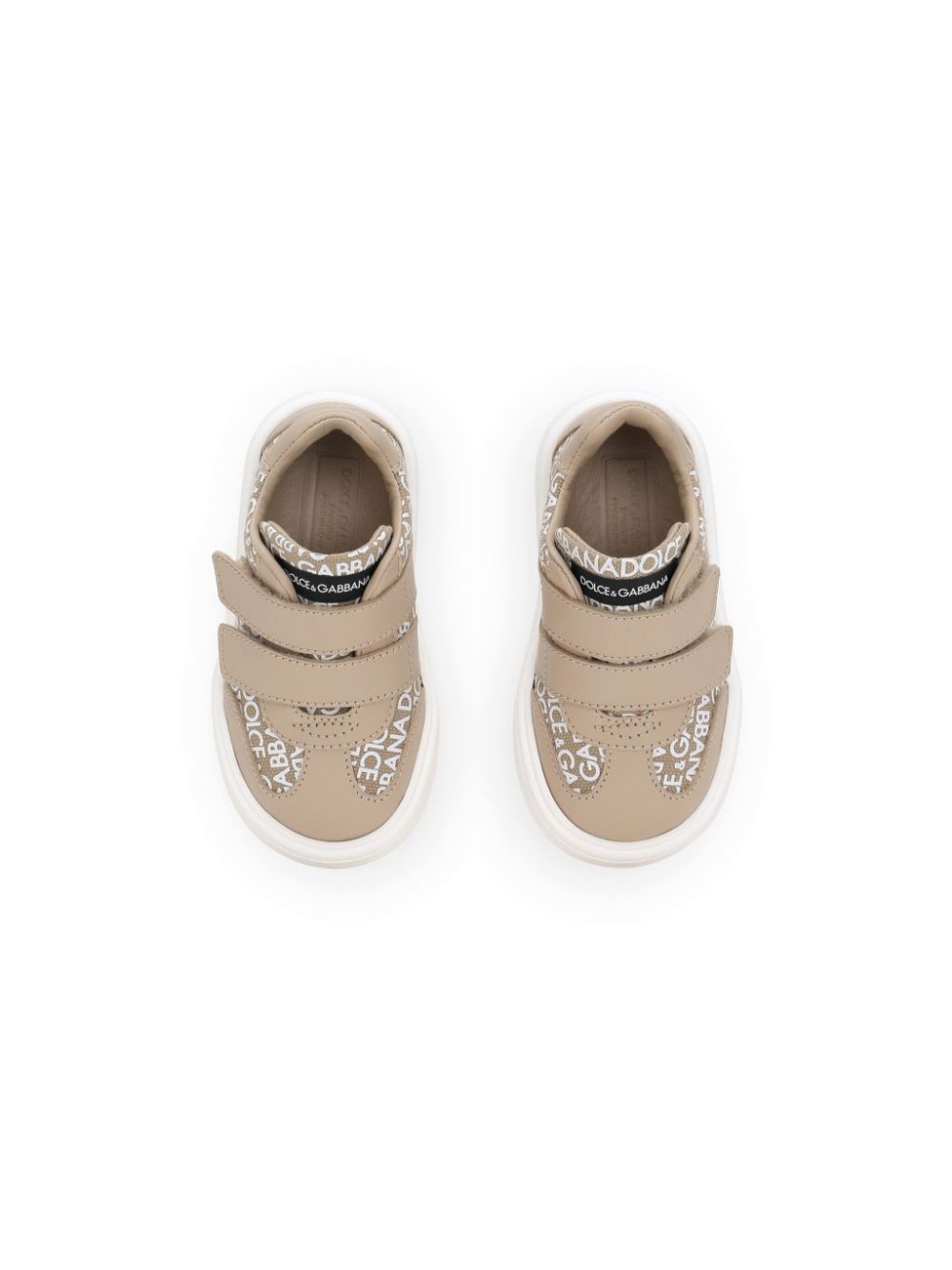 Dolce & Gabbana Kids printed canvas sneakers Neutrals