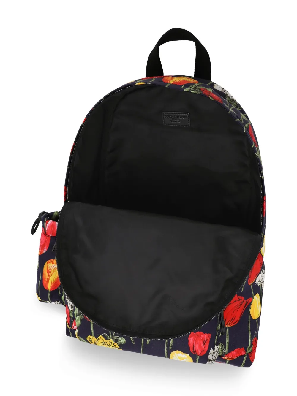 Dolce & Gabbana Tulip-print Backpack In Black