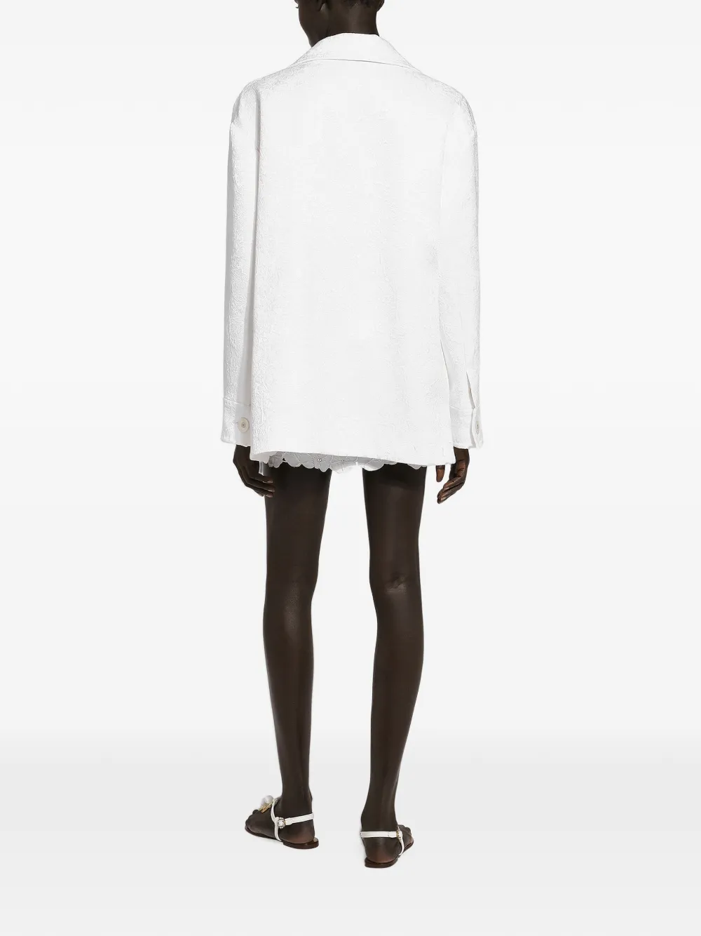Dolce & Gabbana Jas met jacquard Wit