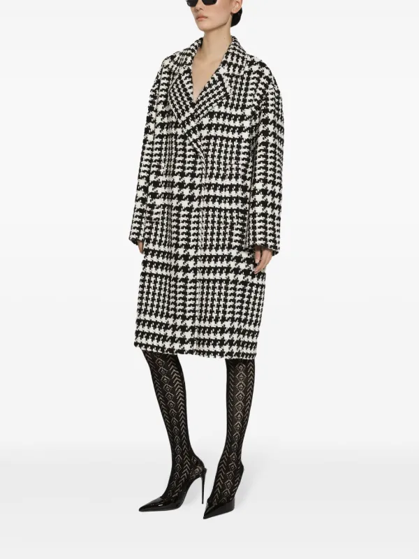 Dolce & Gabbana ハウンドトゥース コート | ブラック | FARFETCH JP