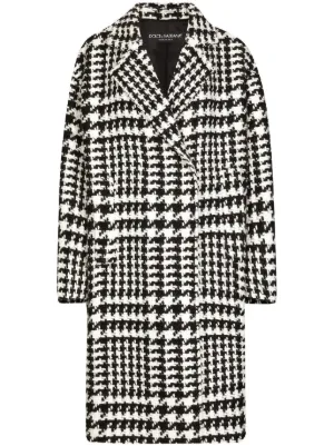 DOLCE&GABBANA ヘリンボーン ウール チェスターコート