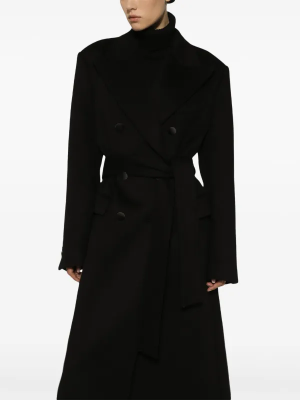 【関税＆送料込み】Dolce & Gabbana Double-Breasted Coat Dolce & Gabbana double-breasted Coat | Black | FARFETCH PT