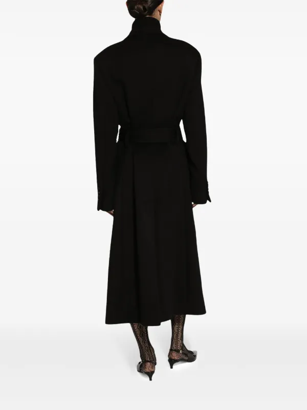 【関税＆送料込み】Dolce & Gabbana Double-Breasted Coat Double-breasted baize coat in Black for Women