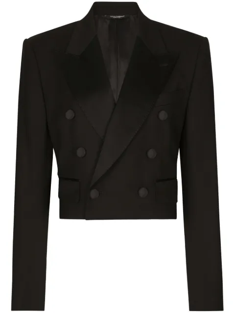 Dolce & Gabbana Blazer cropped com abotoamento duplo