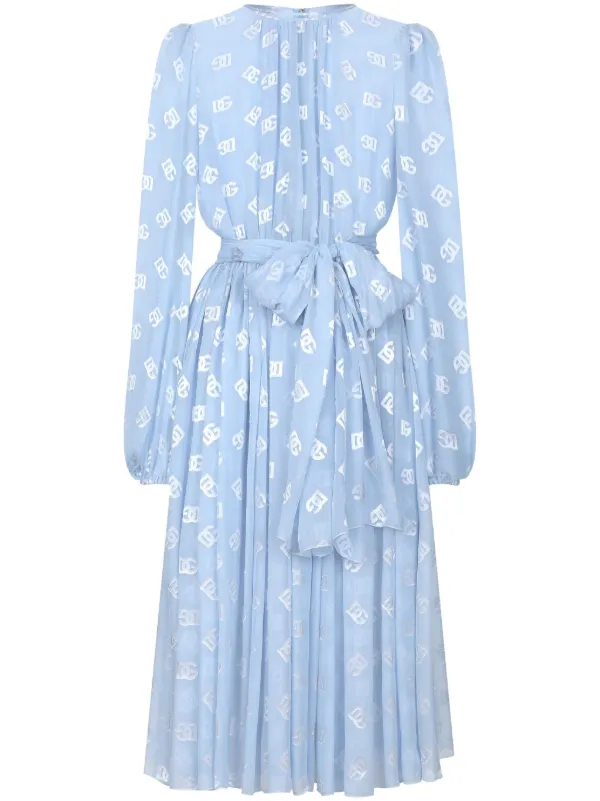 Dolce & Gabbana モノグラム ドレス | ブルー | FARFETCH JP
