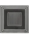Dolce & Gabbana striped silk-twill scarf - Black