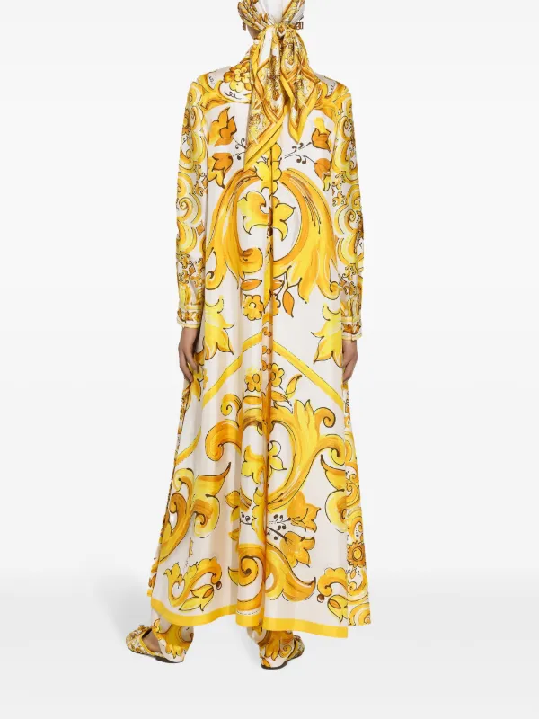 Dolce & Gabbana drawstring-waist Silk Track Pants | Yellow