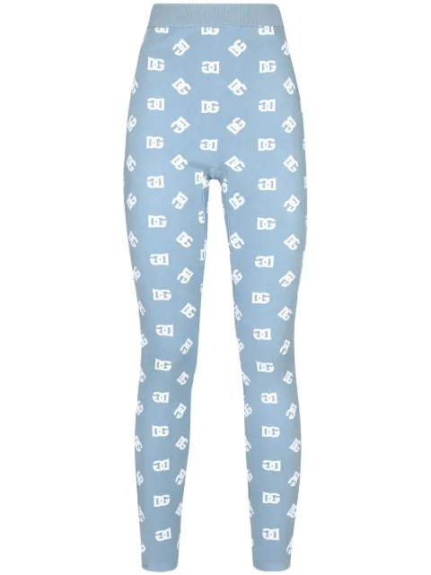 Dolce & Gabbana logo embroidered leggings 