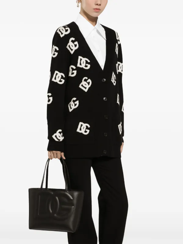 Dolce & Gabbana DNA logo-embroidered Cardigan | Black | FARFETCH