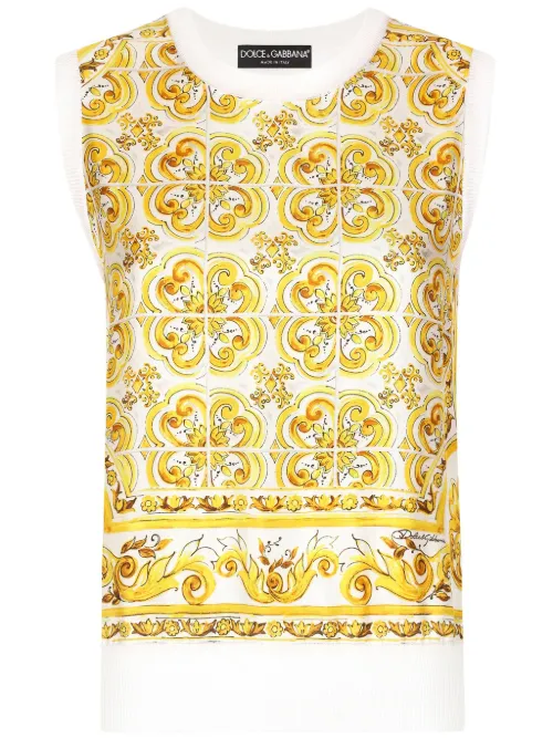 Pull sans manches Majolica - Dolce & Gabbana - Modalova