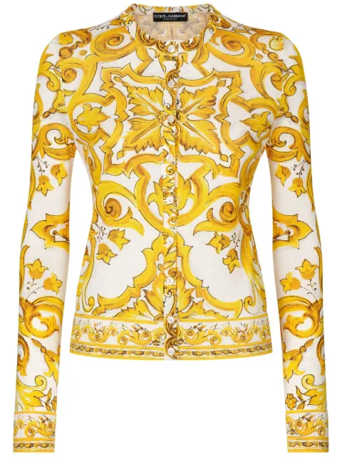 Dolce & Gabbana Majolica print cardigan 