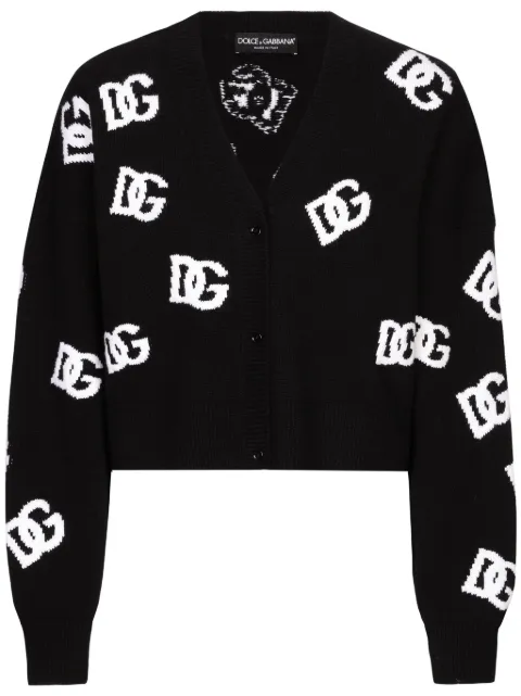 Dolce & Gabbana logo embroidered cardigan