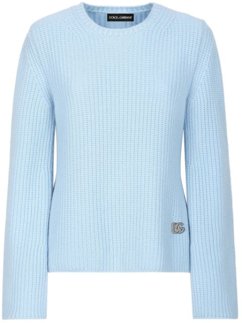 Dolce & Gabbana DG-logo plaque cashmere jumper Women