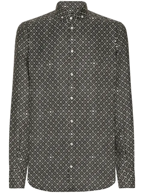 Dolce & Gabbana geometric-print silk shirt