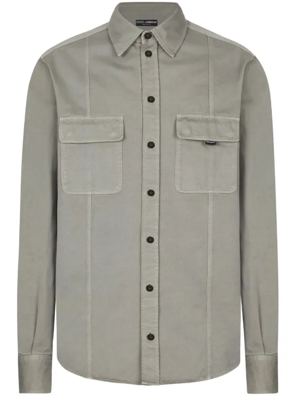Dolce & Gabbana Seam-detail Shirt in Grey