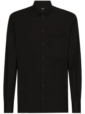 Dolce & Gabbana ストライプ ウールシャツ | ブラック | FARFETCH JP