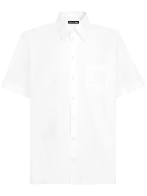 Chemise à logo brodé - Dolce & Gabbana - Modalova