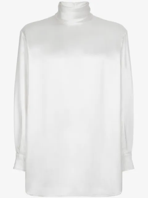 Dolce & Gabbana camisa de seda con cuello de tortuga
